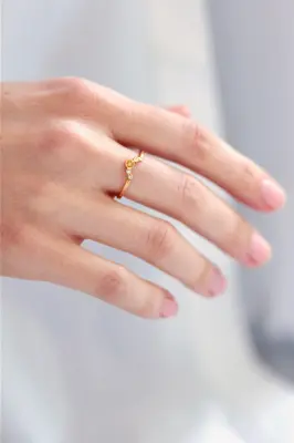 BAGUE FANNY - Or blanc 18 carats — photo 2