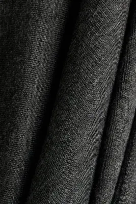 Cape en maille fine - Gris foncé chiné — photo 4