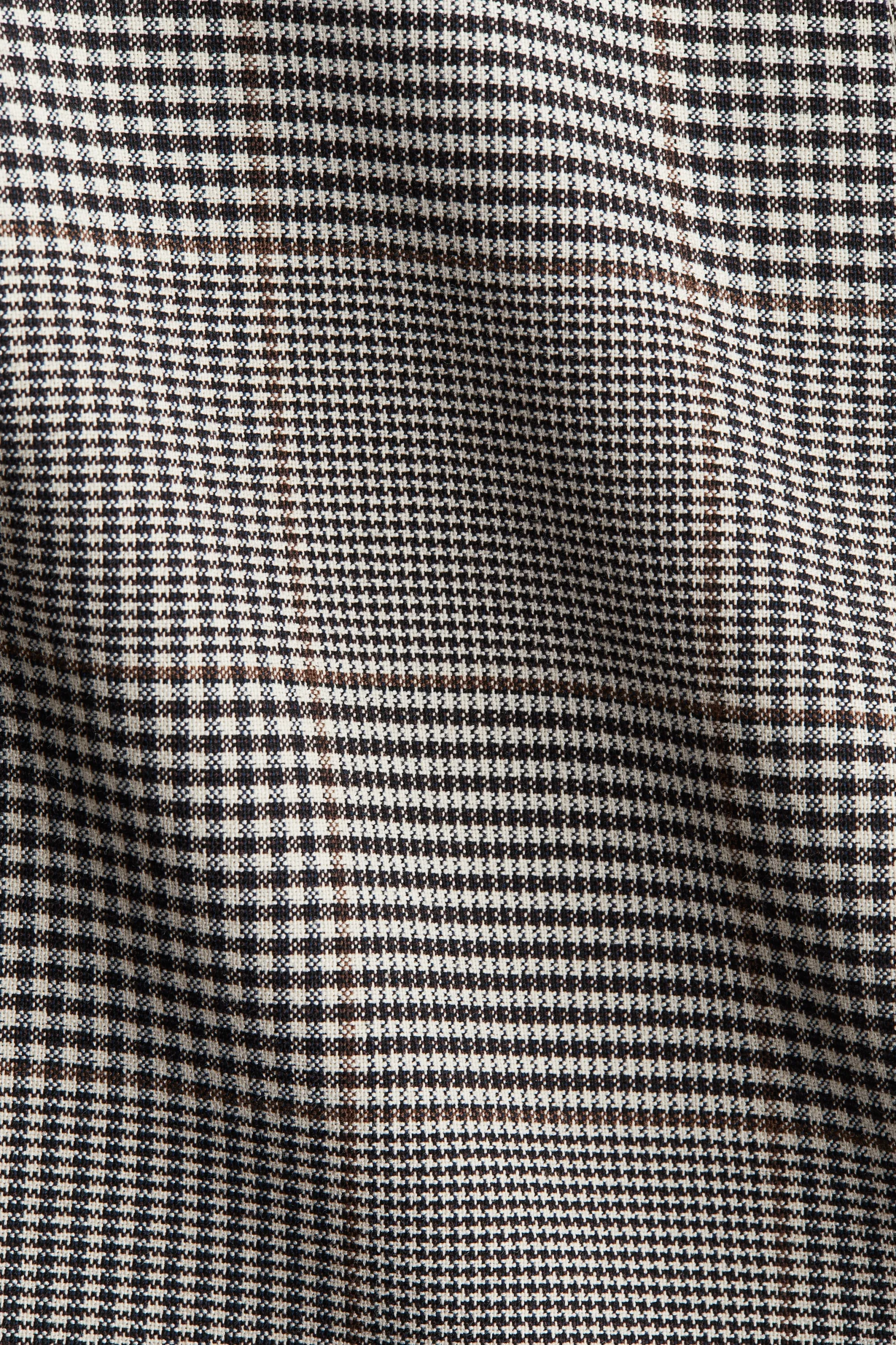 Short avec ceinture - Marron/carreaux
