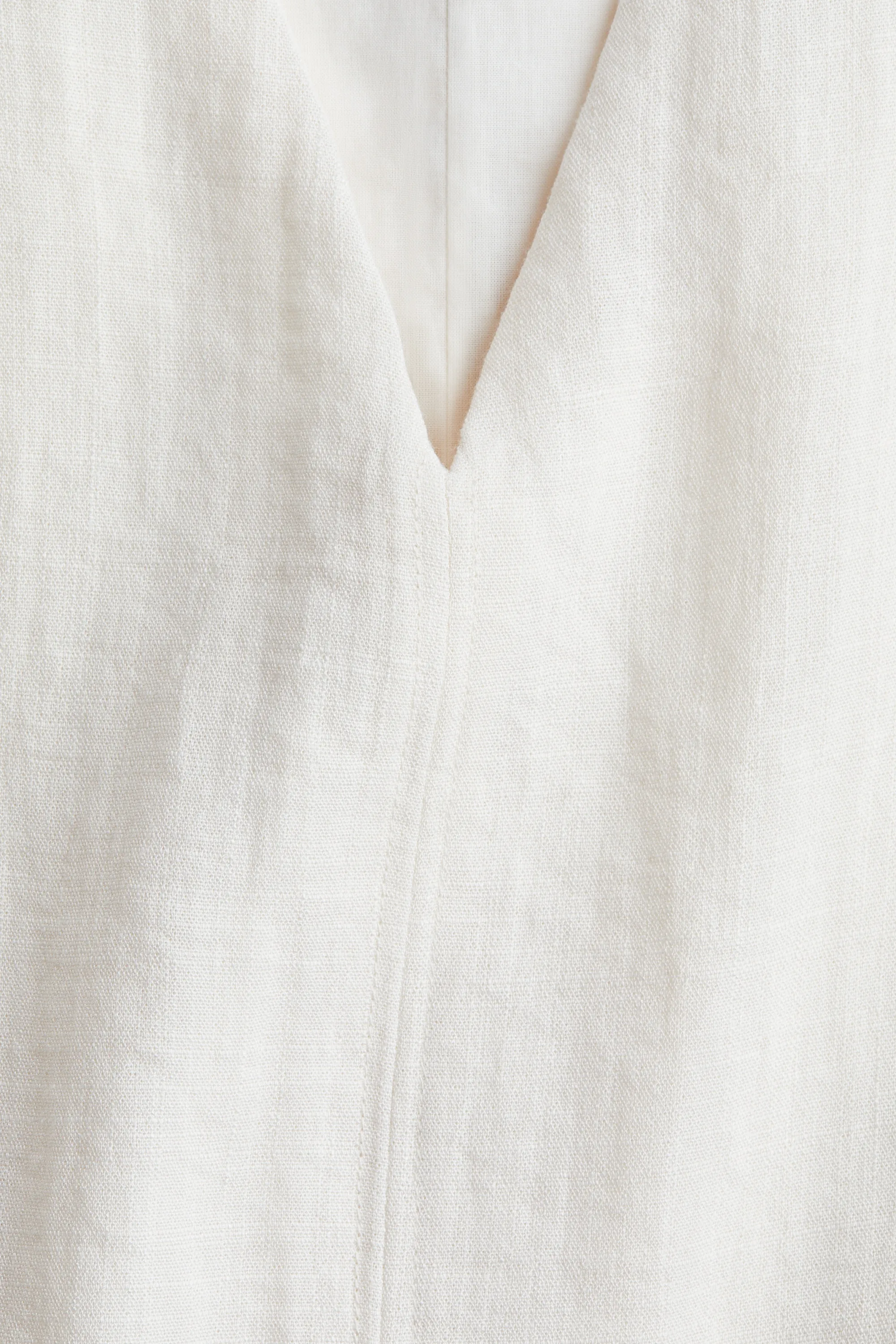 Robe droite avec encolure en V - Beige clair