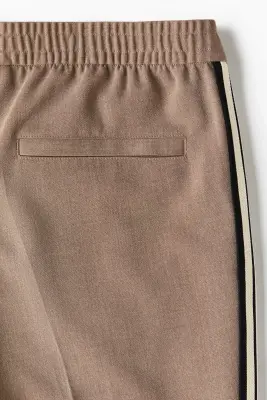 Pantalon Relaxed Fit - Marron clair/rayé — photo 5