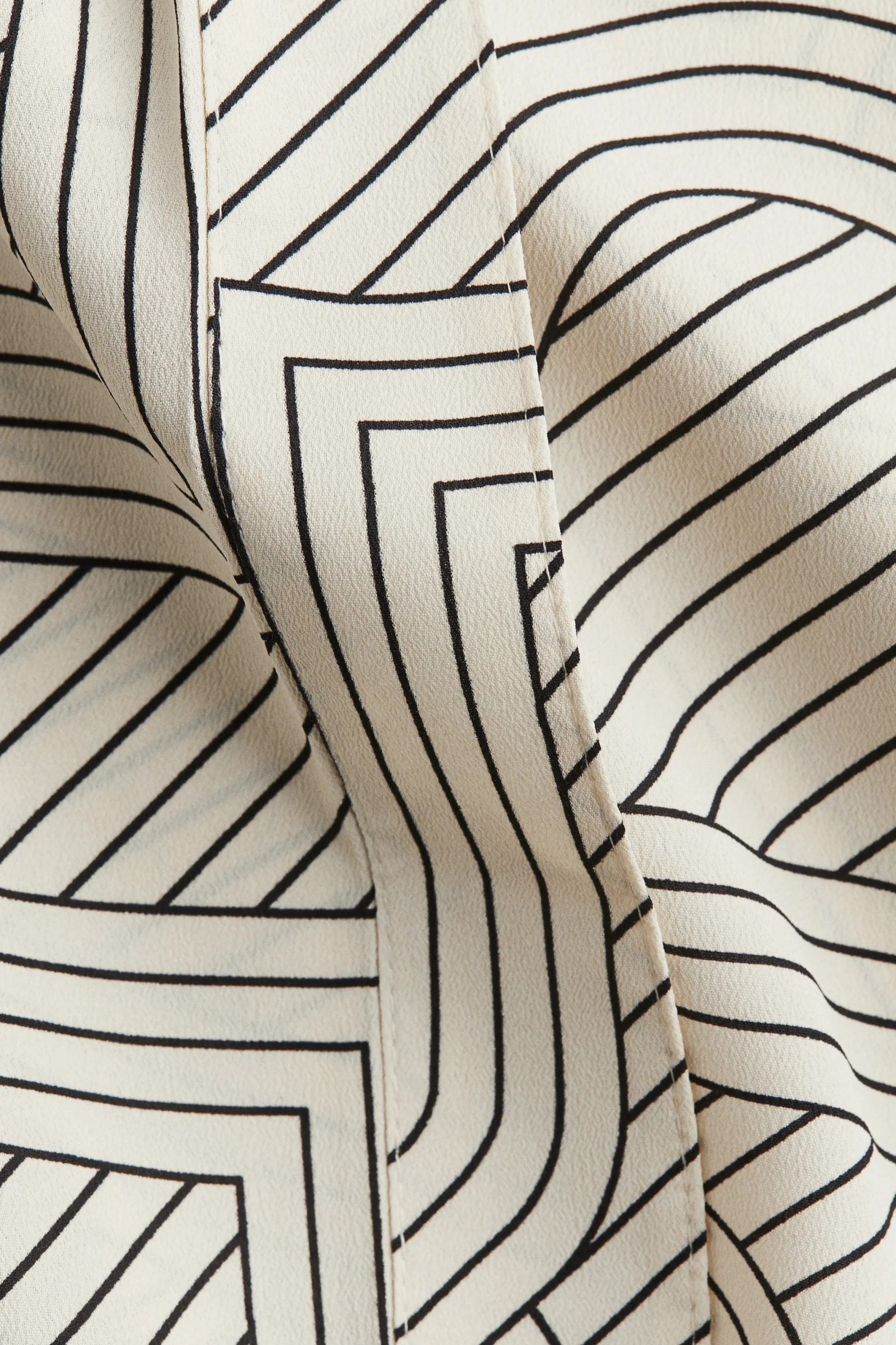 Jupe portefeuille imprimée - Crème/motif