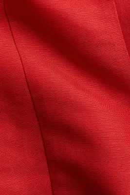 Top dos nu en lin mélangé - Rouge — photo 3