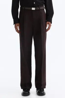 Pantalon chic Loose Fit - Marron — photo 1
