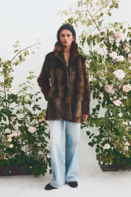 Manteau duveteux - Beige foncé — photo 2