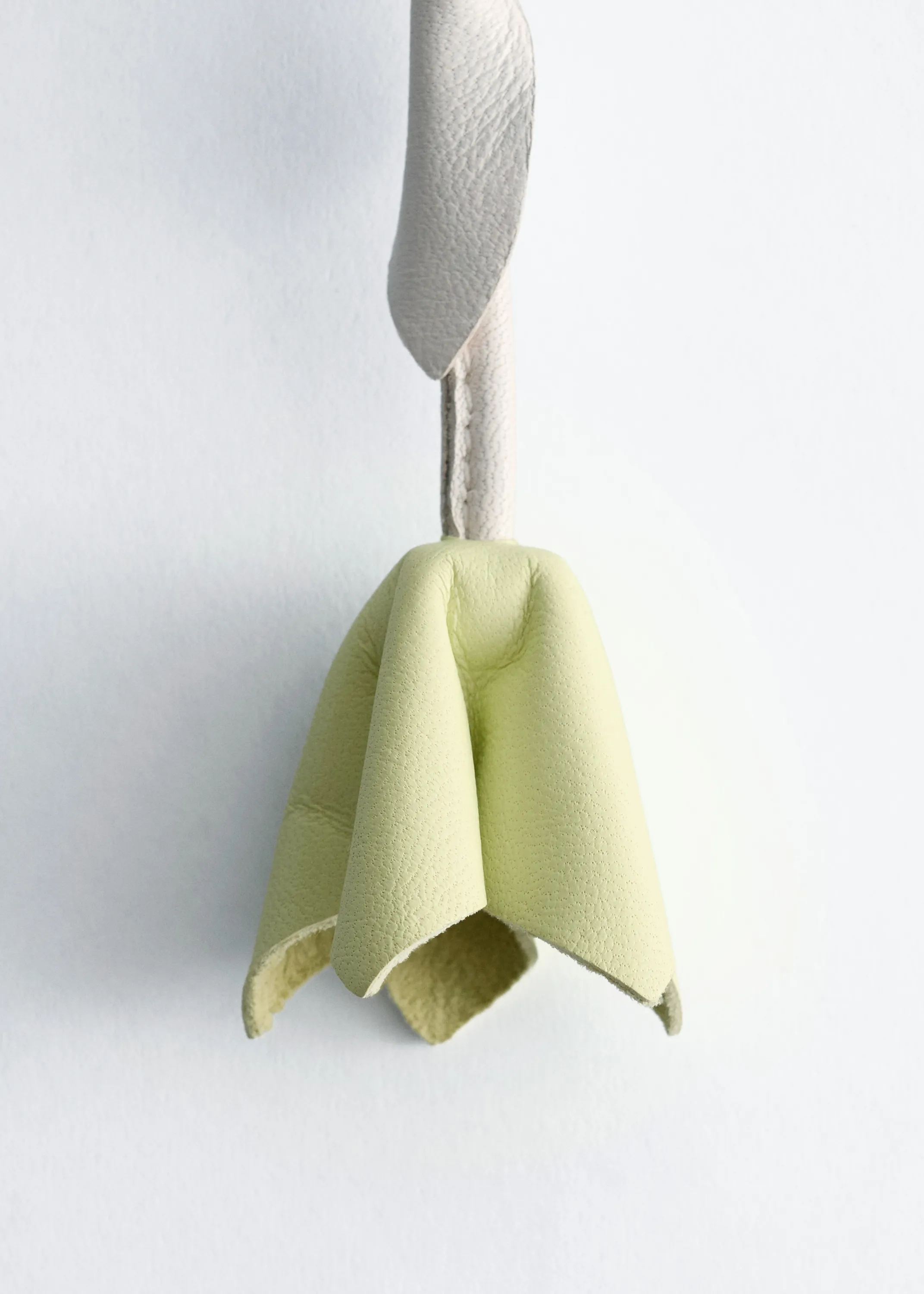 Breloque de sac tulipe - Écru/Jaune