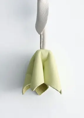 Breloque de sac tulipe - Écru/Jaune — photo 1