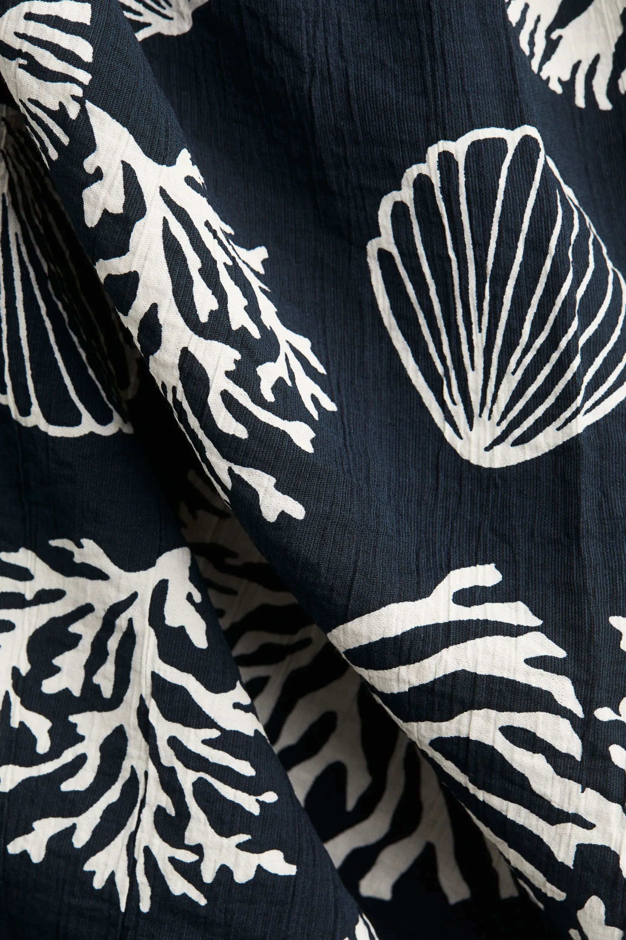 Robe portefeuille à motif - Bleu marine/coquillages