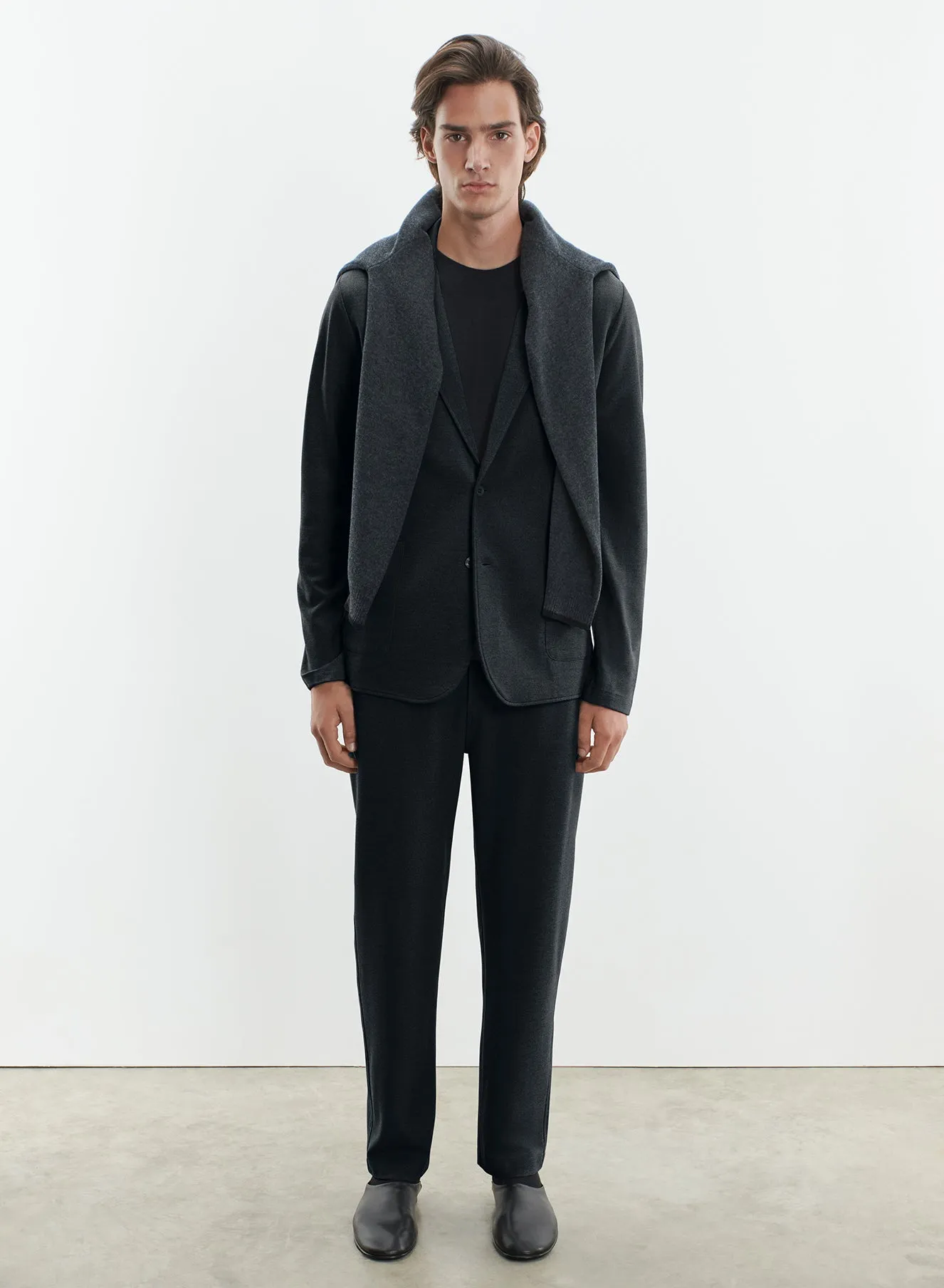 Pantalon en viscose, polyamide et élasthanne