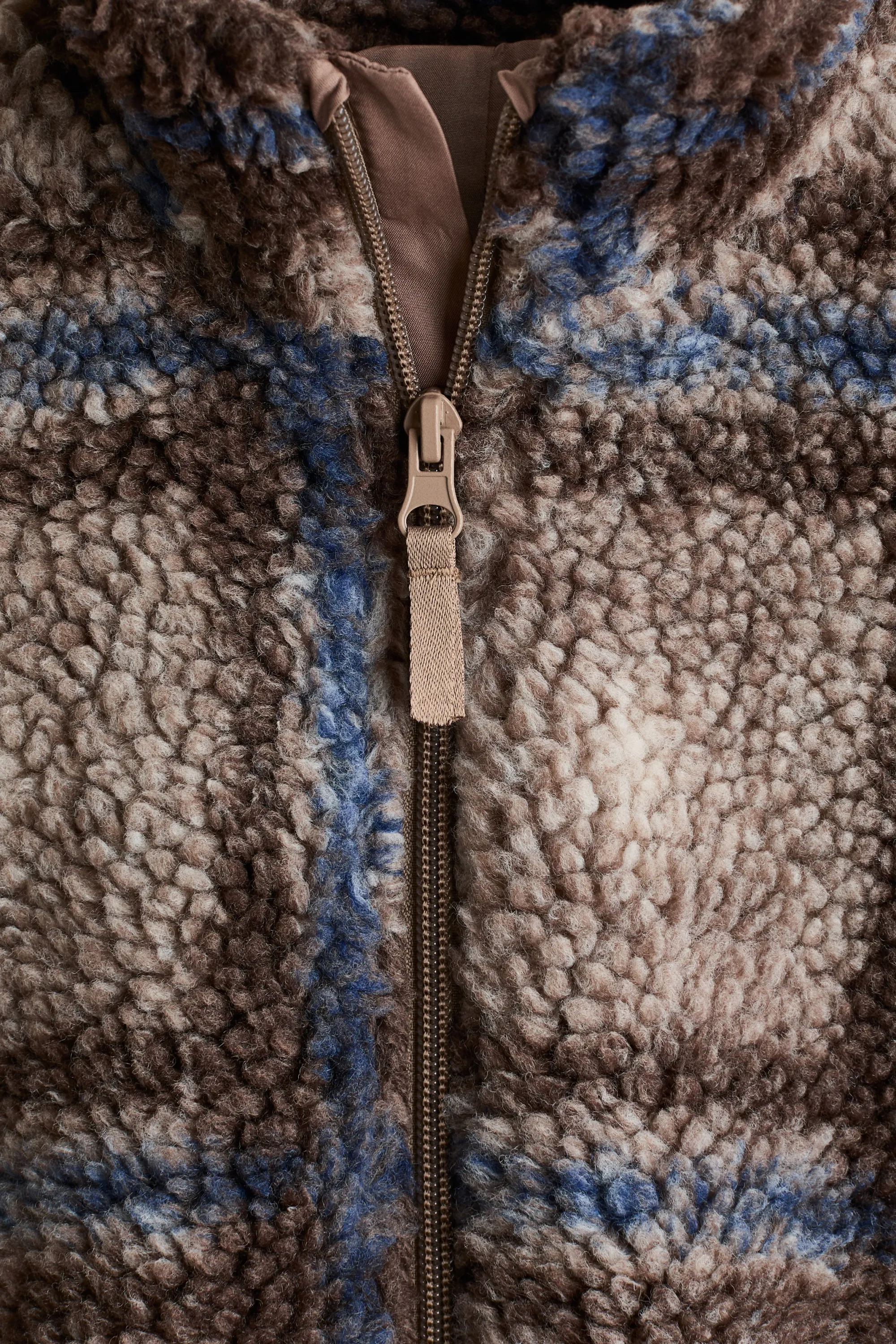 Veste en tissu Teddy bear - Marron/carreaux