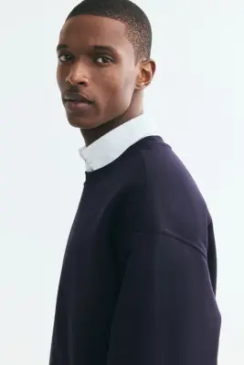 Sweat Loose Fit - Bleu foncé — photo 3