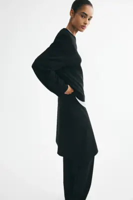 Pull en maille fine de laine cachemire - Noir — photo 3