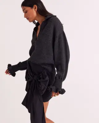 Pull Ophy gris foncé chiné — photo 2