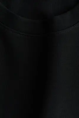 T-shirt en interlock - Noir — photo 3