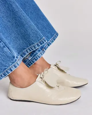 Derbies Achille languette cœur écru — photo 3