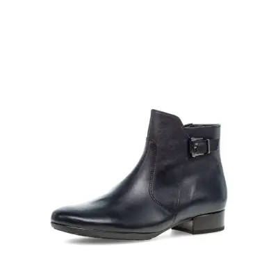 Bottines Gabor 72.711.26 Bleu Nuit - Cuir Lacets Grande Pointure Femme — photo 1