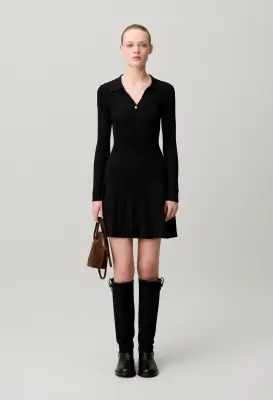 Robe courte maille fine