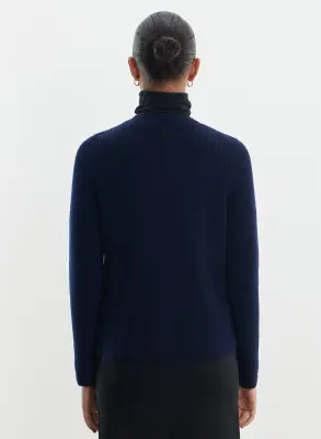 Pull en cuir et laine mérinos — photo 3