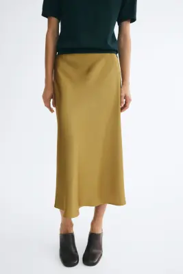 Jupe midi - Jaune moutarde — photo 2