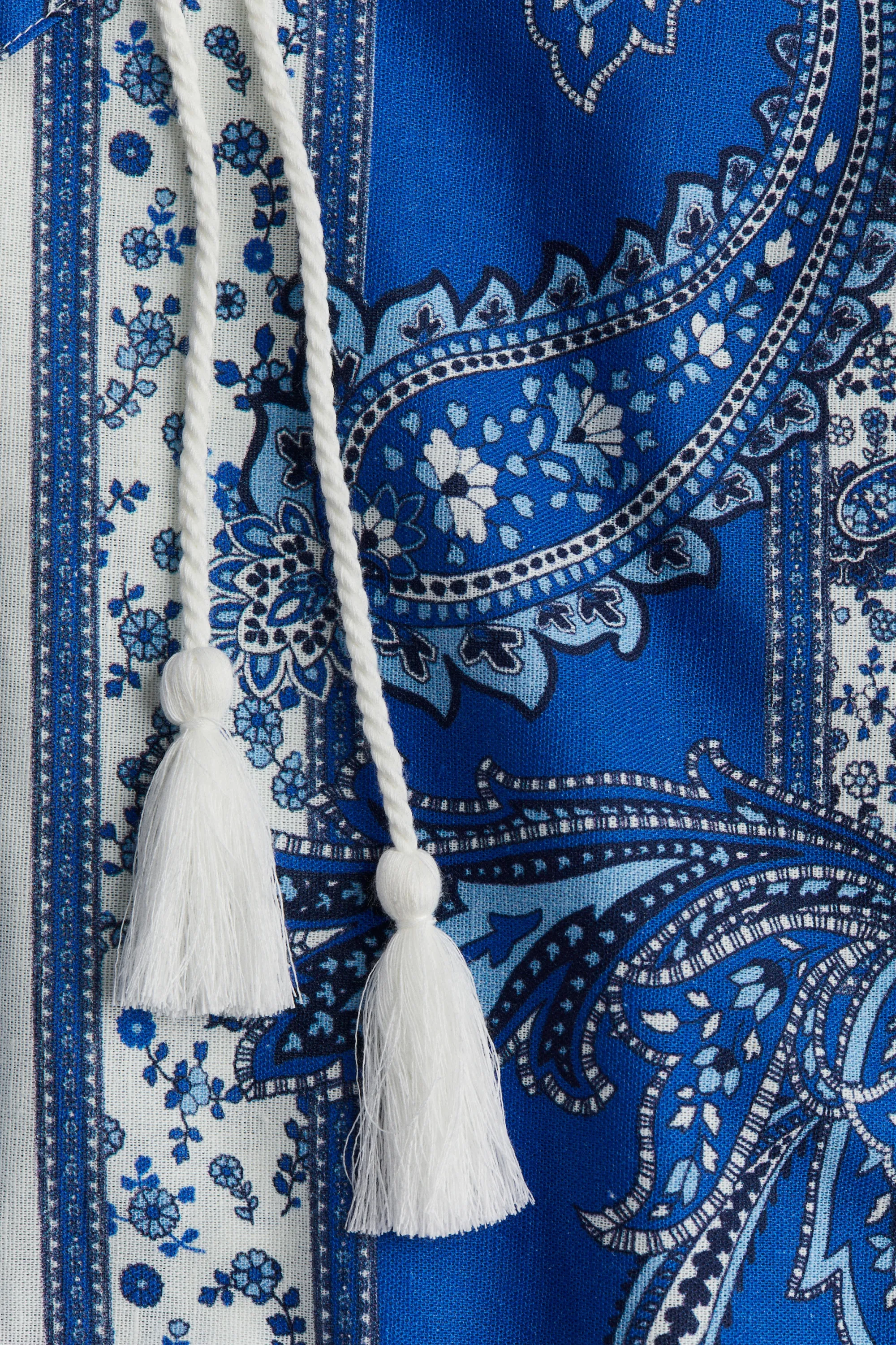 Robe avec base évasée - Bleu/motif