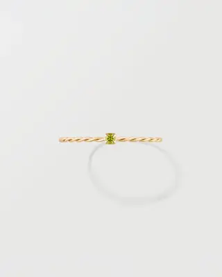 BAGUE OLYMPE TORSADÉE, PIERRE DE NAISSANCE - Or blanc 18 carats — photo 3