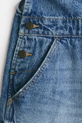 Salopette en denim de coton - Bleu denim clair — photo 4