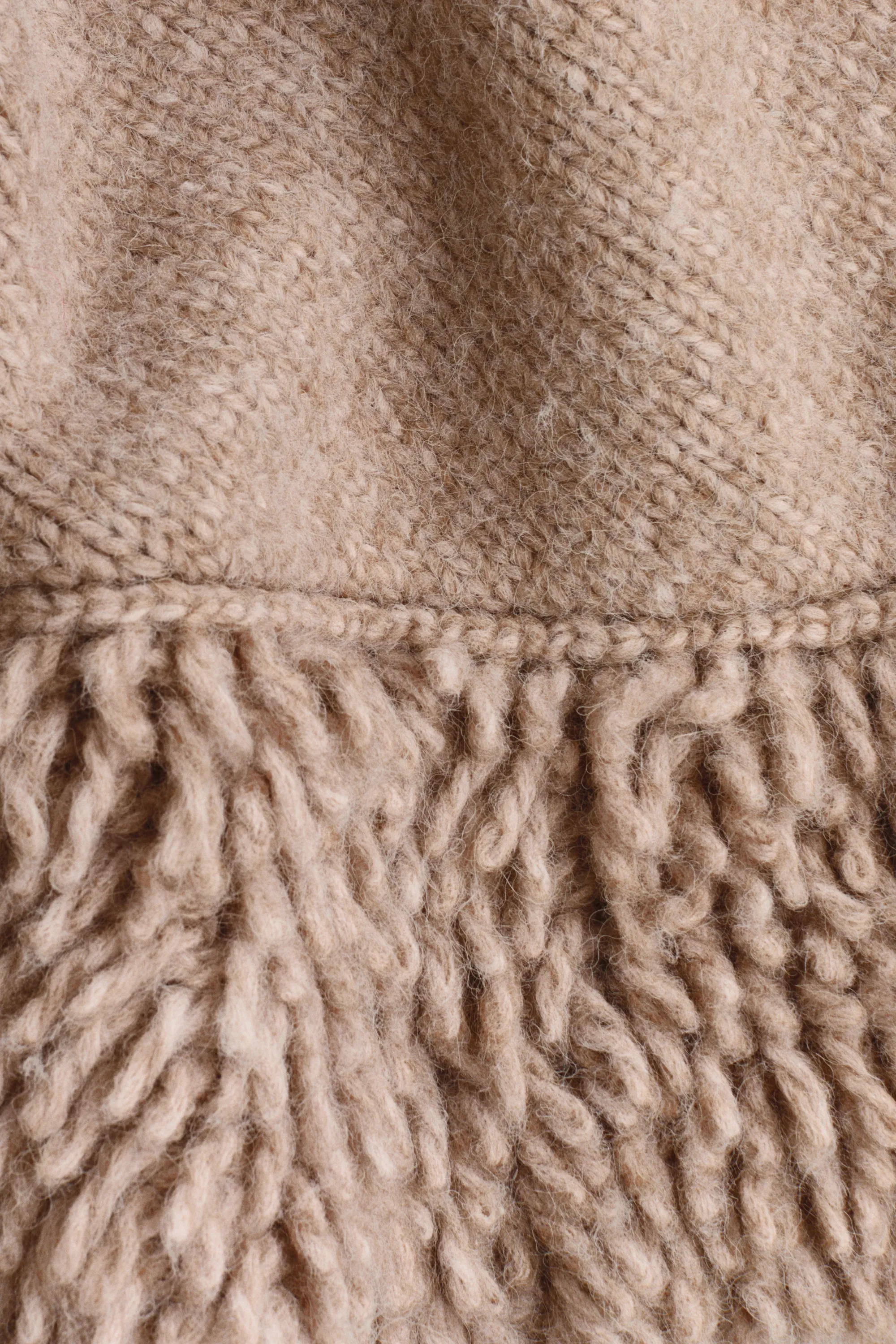 Cape en maille - Beige