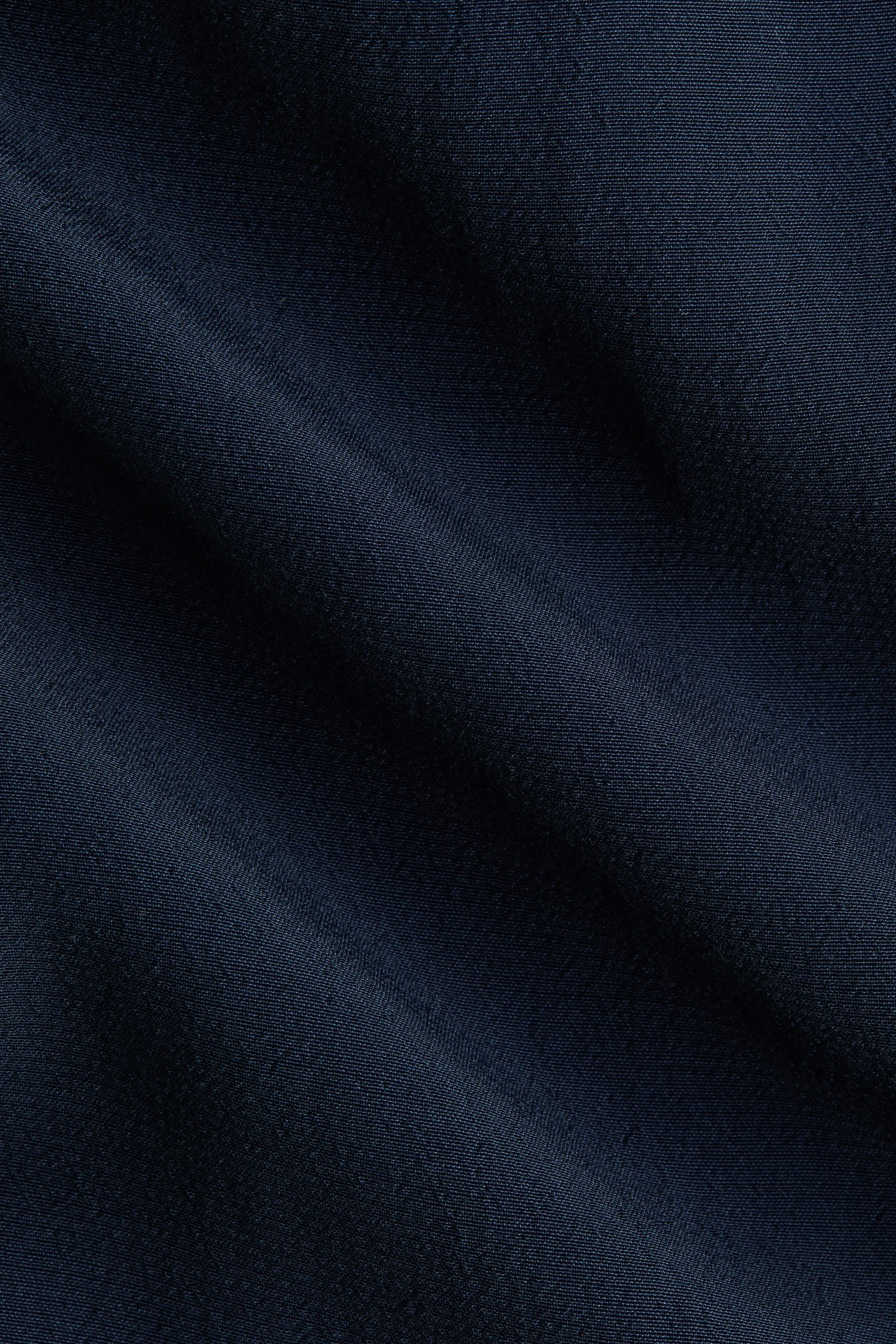 Blouse à volants ruchés en crêpe - Bleu marine