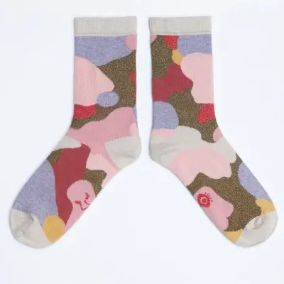 Chaussettes Virginie pastel lavande — photo 2