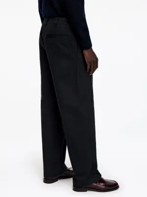 Pantalon chino large de style utilitaire - Noir — photo 3