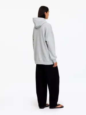 Sweat à capuche en molleton brossé - Gris chiné — photo 2