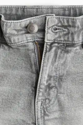 Mini short en denim - Gris délavé — photo 2