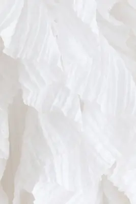 Top à volants ruchés en viscose mélangée - Blanc — photo 4
