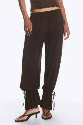 Pantalon ballon en jersey - Marron foncé — photo 2