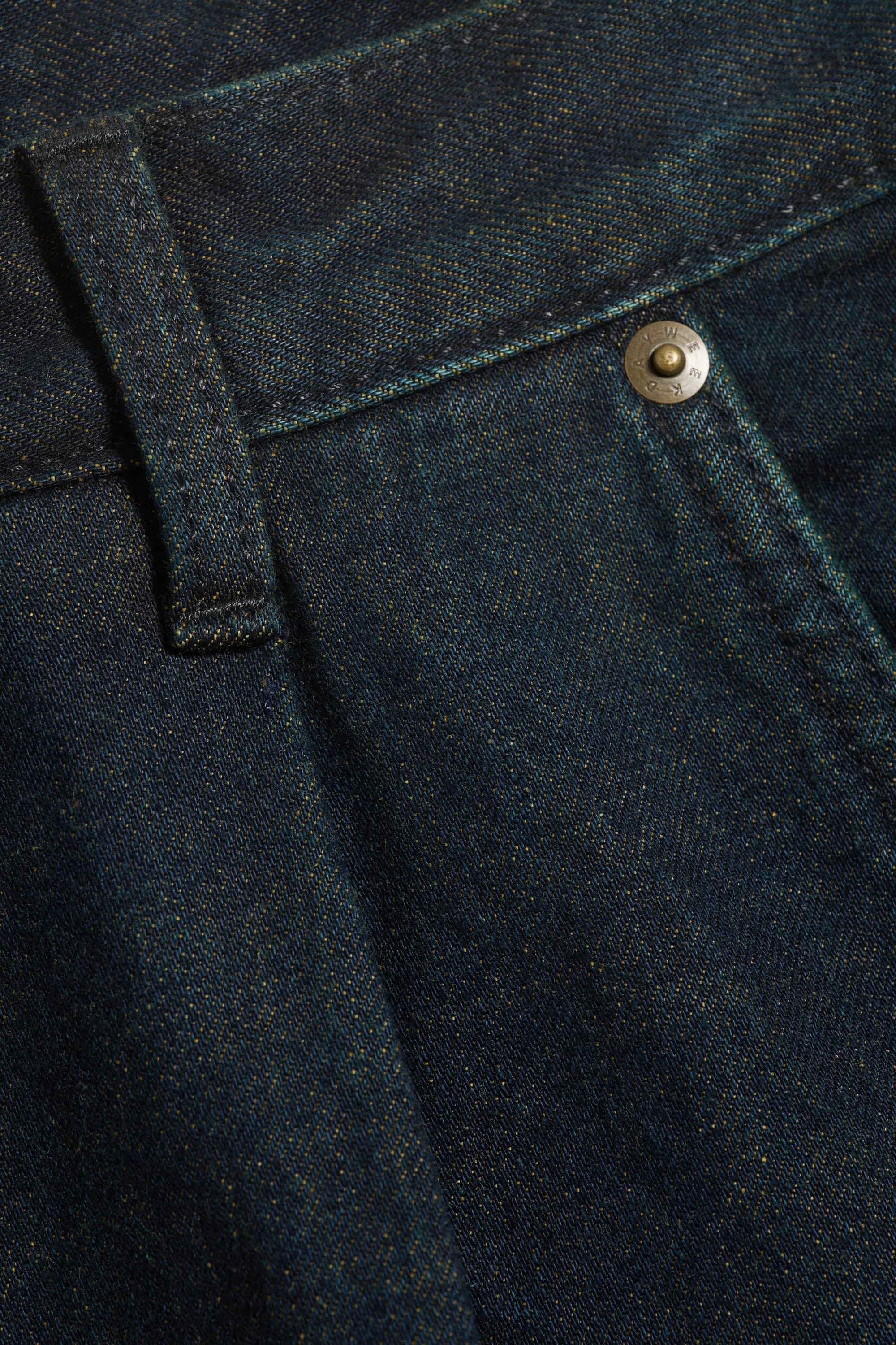 Short baggy plissé taille mi-haute en denim - Emerald Rinse – Bleu foncé