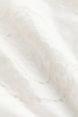 Robe à effet cape avec broderie anglaise - Blanc — photo 2