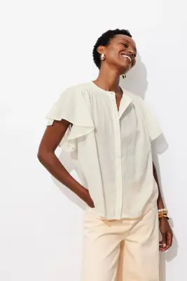 Chemise en cotonnade unie — photo 2