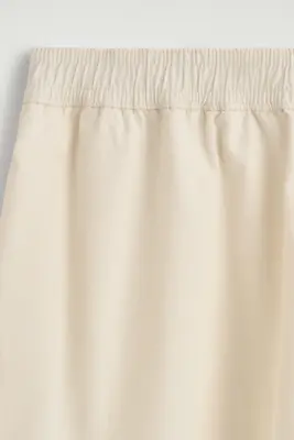 PANTALON BALLON EN COTON FLUIDE - IVOIRE — photo 2