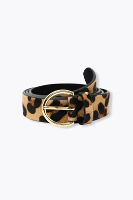 Ceinture en cuir motif léopard — photo 2
