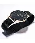 Montre a quartz montre noire en acier