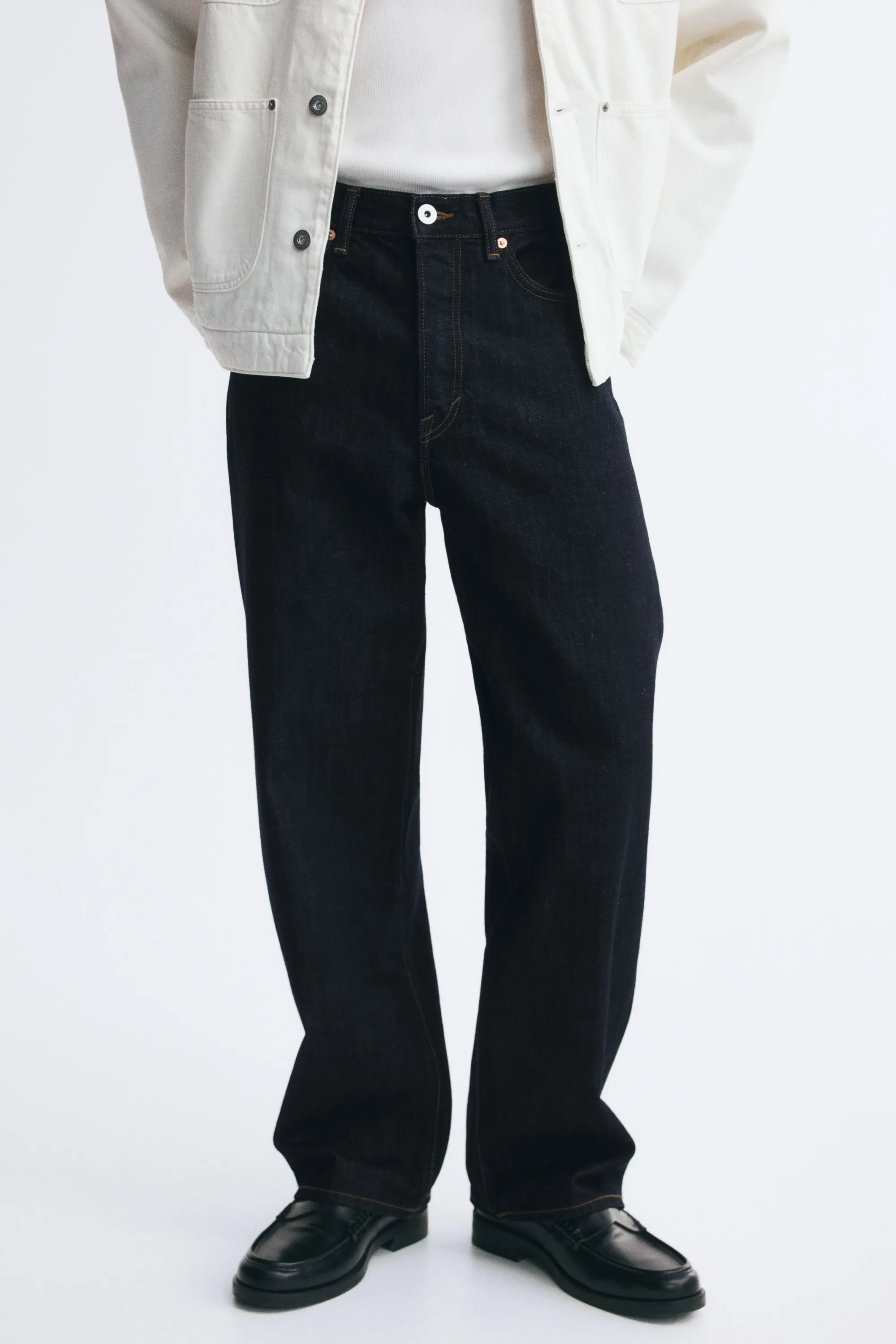 Loose Jeans - Bleu denim foncé