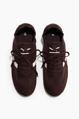 Sneakers - Marron foncé/crème — photo 1