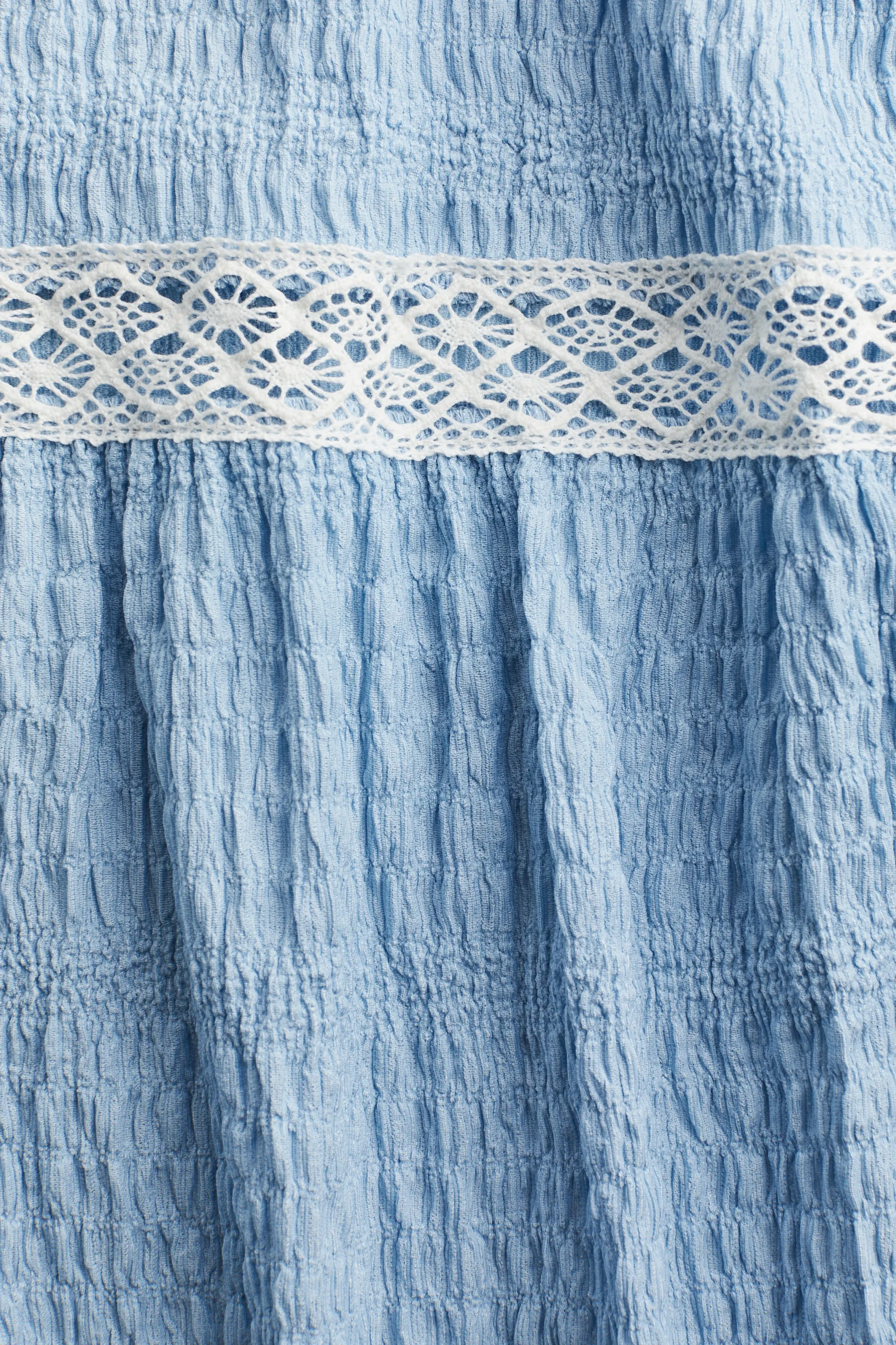 Top en jersey texturé - Bleu clair