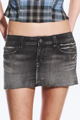 Mini-jupe denim Booty Bei - Black Moon - Gris — photo 1
