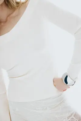 Top épaules nues - Blanc — photo 1