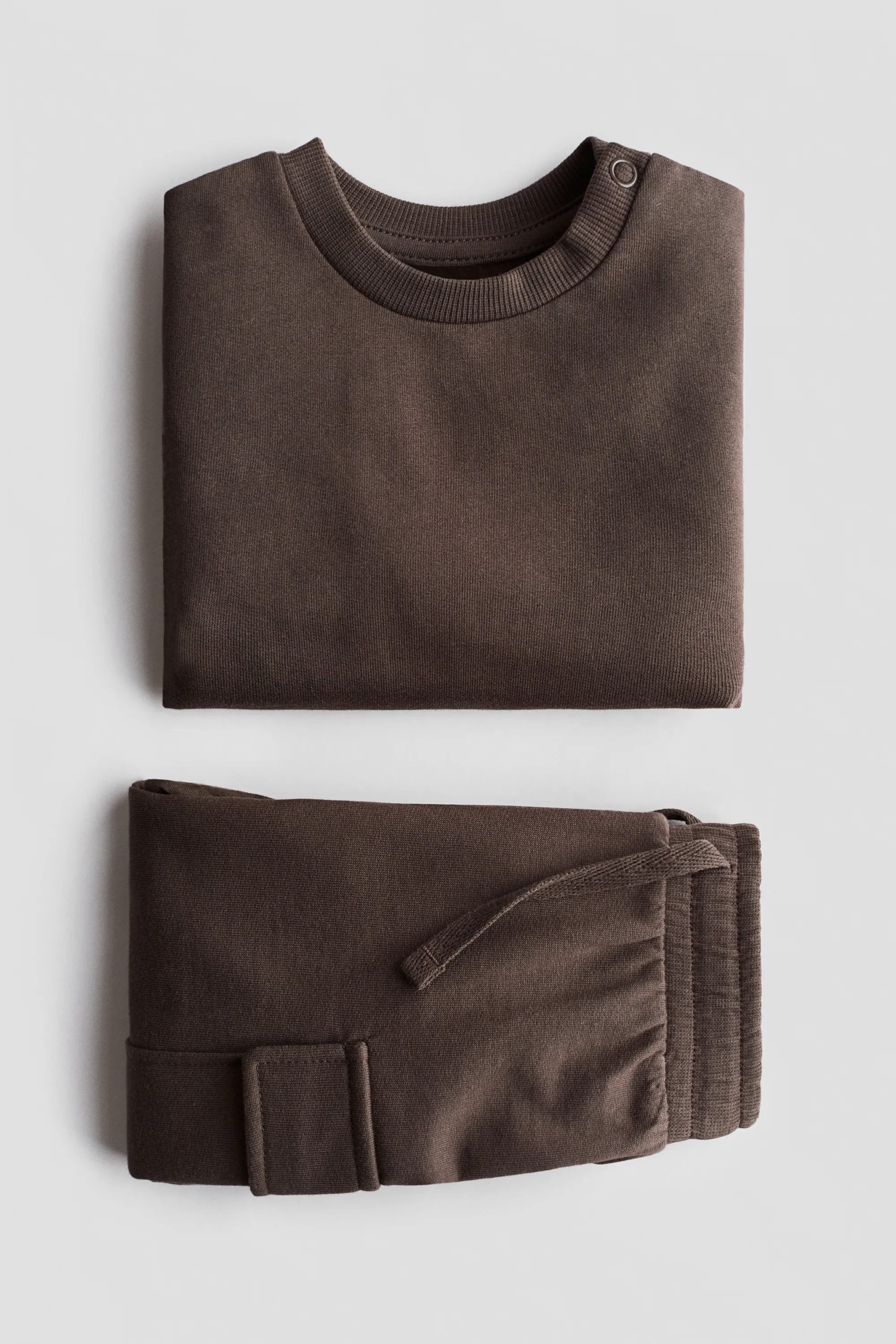 Ensemble 2 pièces en molleton à l'intérieur brossé - Dark brown