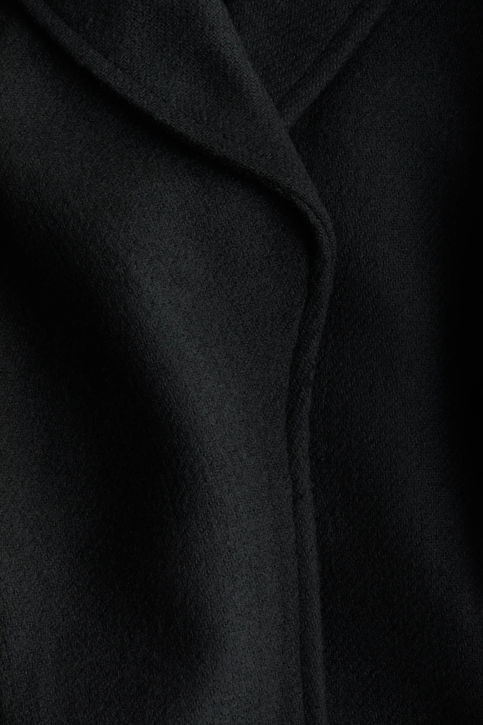 Manteau avec ceinture à nouer - Noir