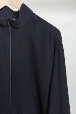 Still By Hand – Cashmere mixed high neck blouson BL04263OS – BLACK — photo 4