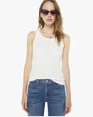 Nouveau ! MOTHER Top The Runner Up Fluff White — photo 5