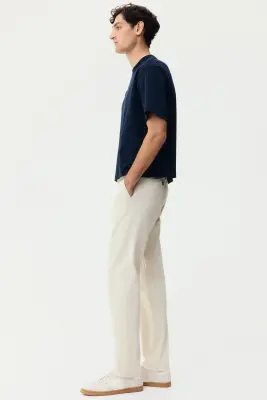 Chino Slim Fit en coton - Beige clair — photo 4